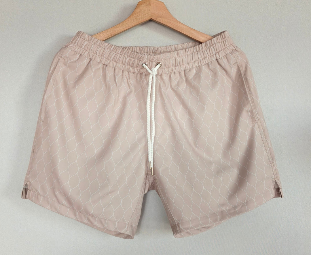 Beige Color Beach Shorts varkomz shop