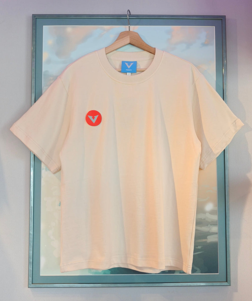 Cream Color Oversized T-Shirt – Surfer Skeleton Palm Tree varkomz shop