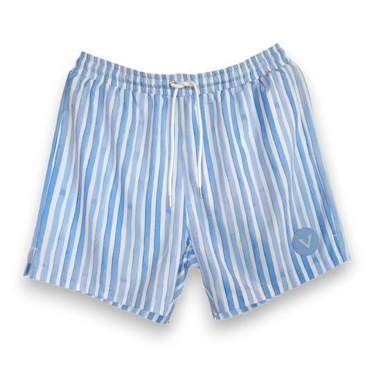 Blue Stripe Varkomz Swim Shorts varkomz shop
