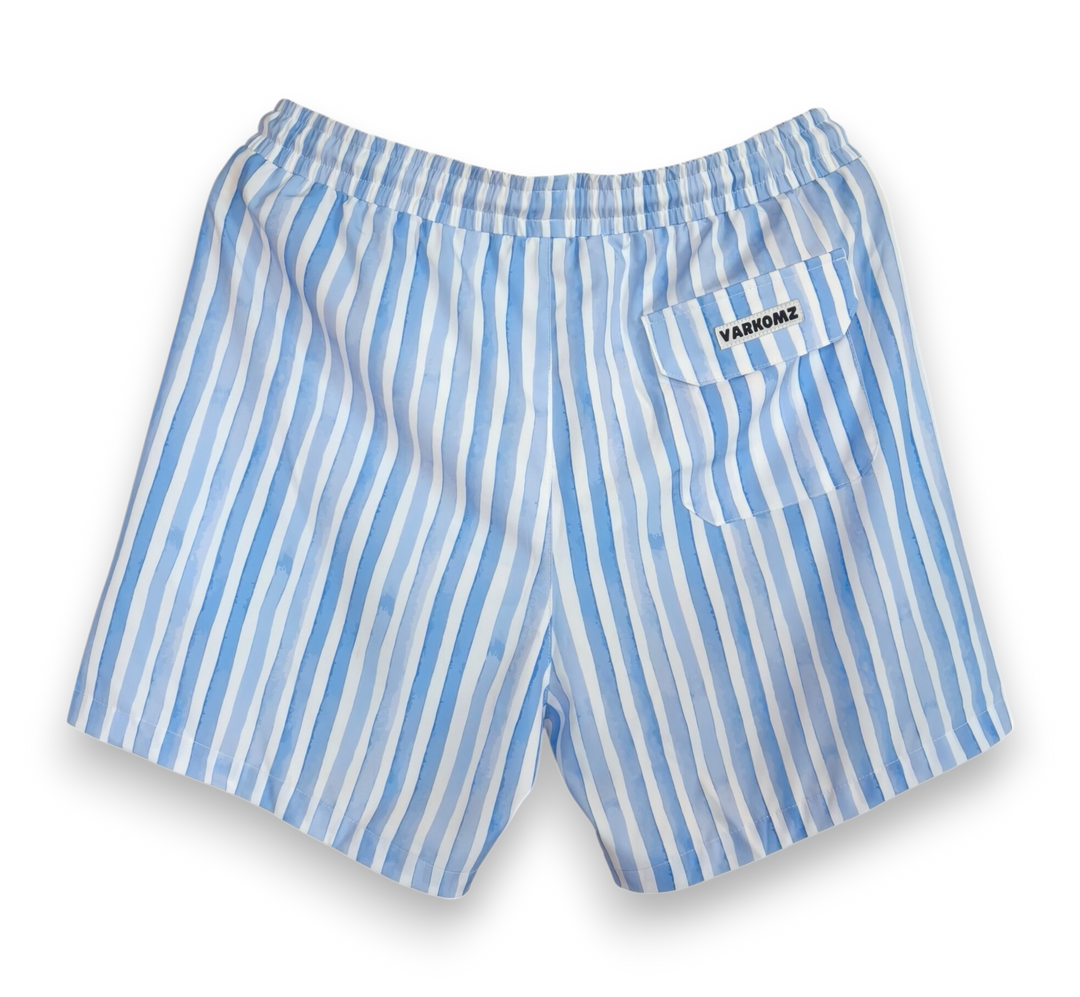 Blue Stripe Varkomz Swim Shorts varkomz shop