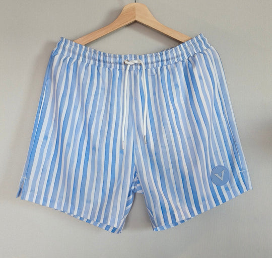 Blue Stripe Varkomz Swim Shorts varkomz shop
