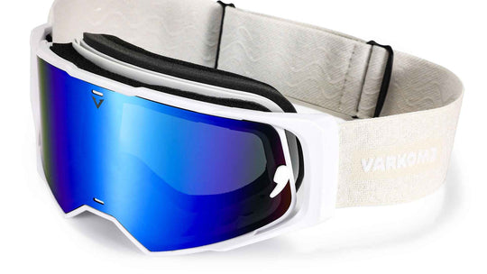 Varkomz -V Goggles - White / Blue Polarized Lens