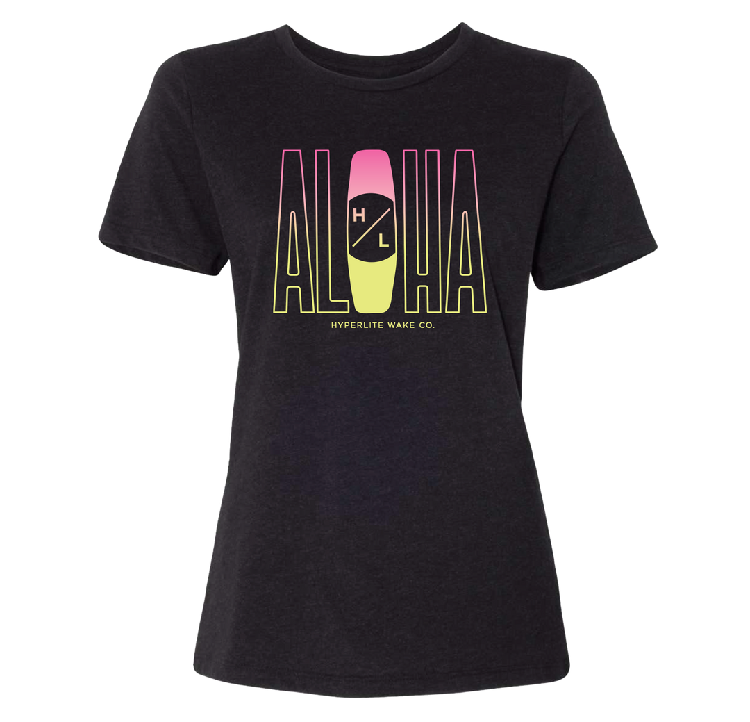 Aloha Wmn Tee M - Black 2025 Hyperlite