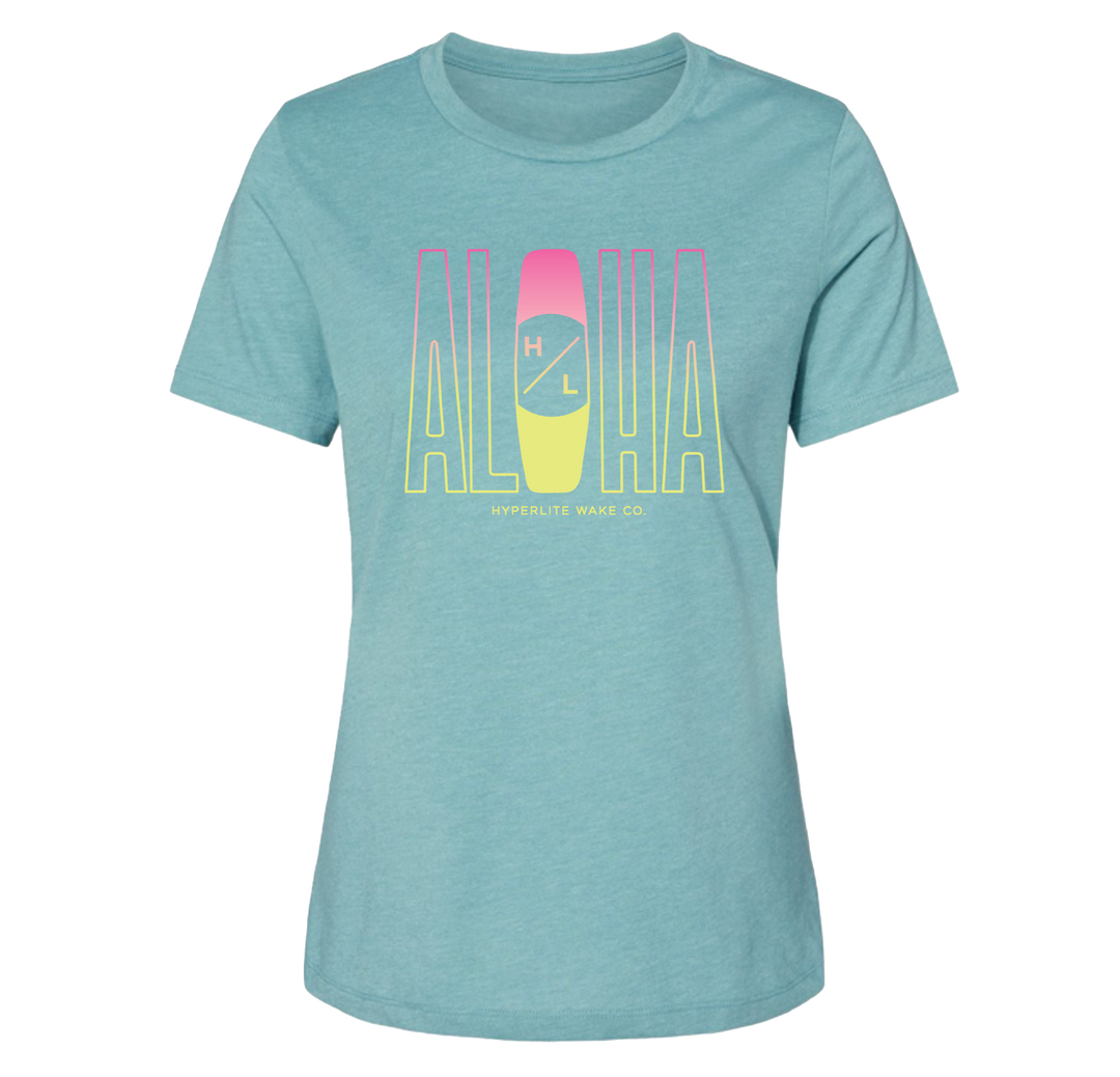 Aloha Wmn Tee L - Lagoon 2025 Hyperlite
