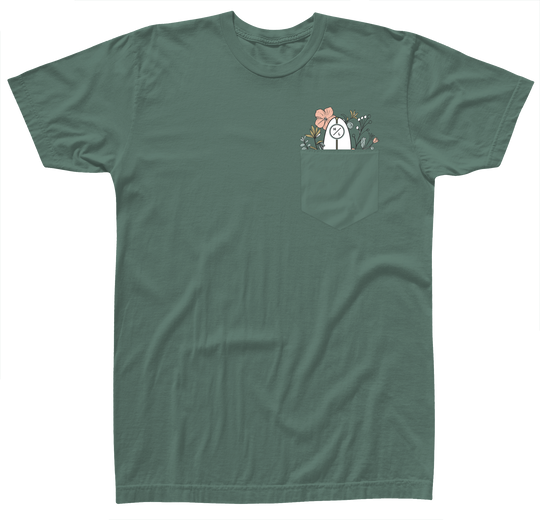 Garden Pocket Wmn Tee L - Moss