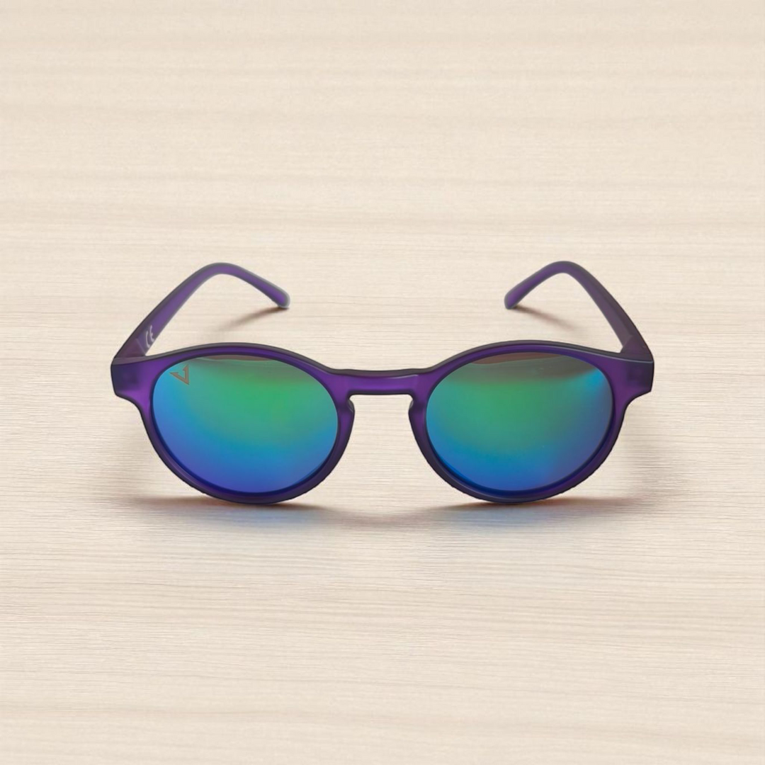 Varkomz Purple Round Shape Sunglasses 