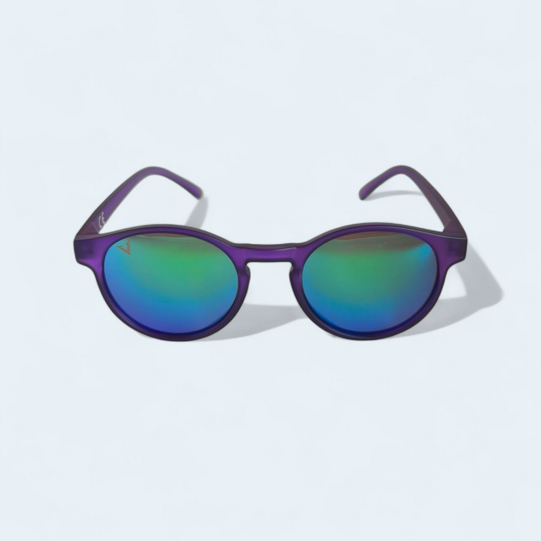 Varkomz Purple Round Shape Sunglasses 