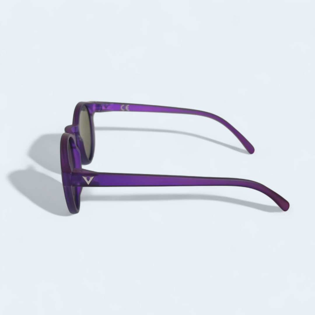 Varkomz Purple Round Shape Sunglasses 
