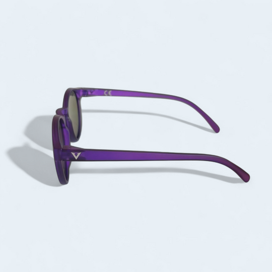 Varkomz Purple Round Shape Sunglasses 