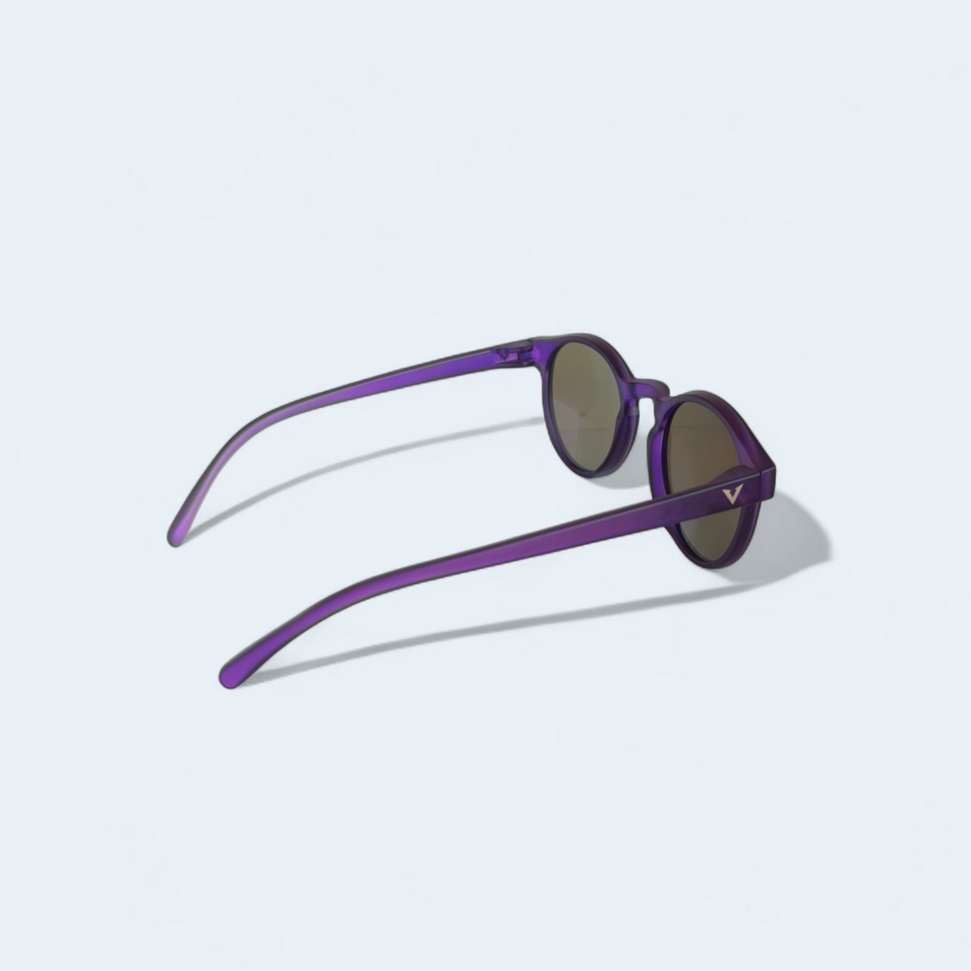 Varkomz Purple Round Shape Sunglasses 
