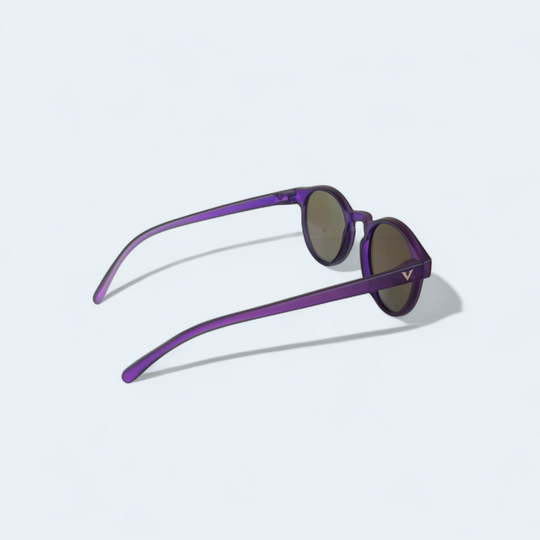 Varkomz Purple Round Shape Sunglasses 