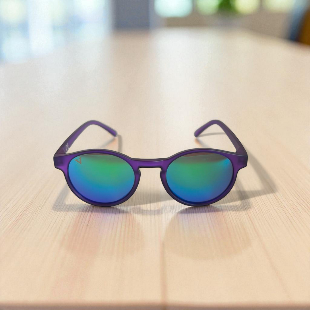 Varkomz Purple Round Shape Sunglasses 