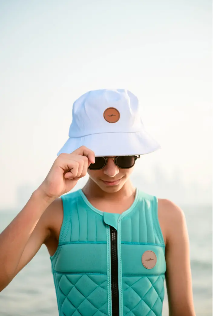 MALIBU BUCKET HAT *NO STRAP* (WHITE) varkomz – Varkomz Shop