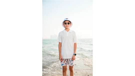 MALIBU BUCKET HAT *NO STRAP* (WHITE) varkomz