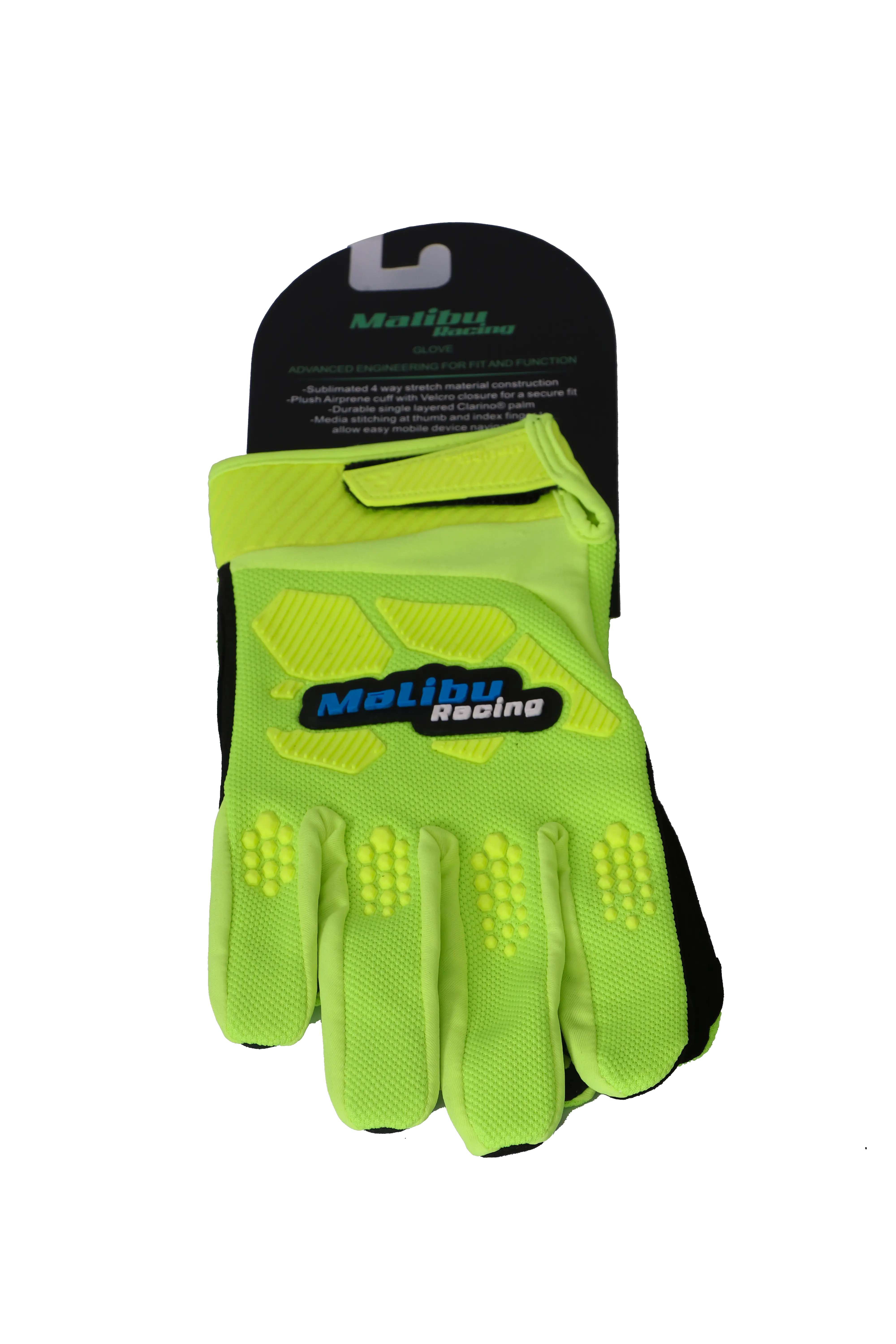 Malibu racing gloves - NEON GREEN 2024 Varkomz