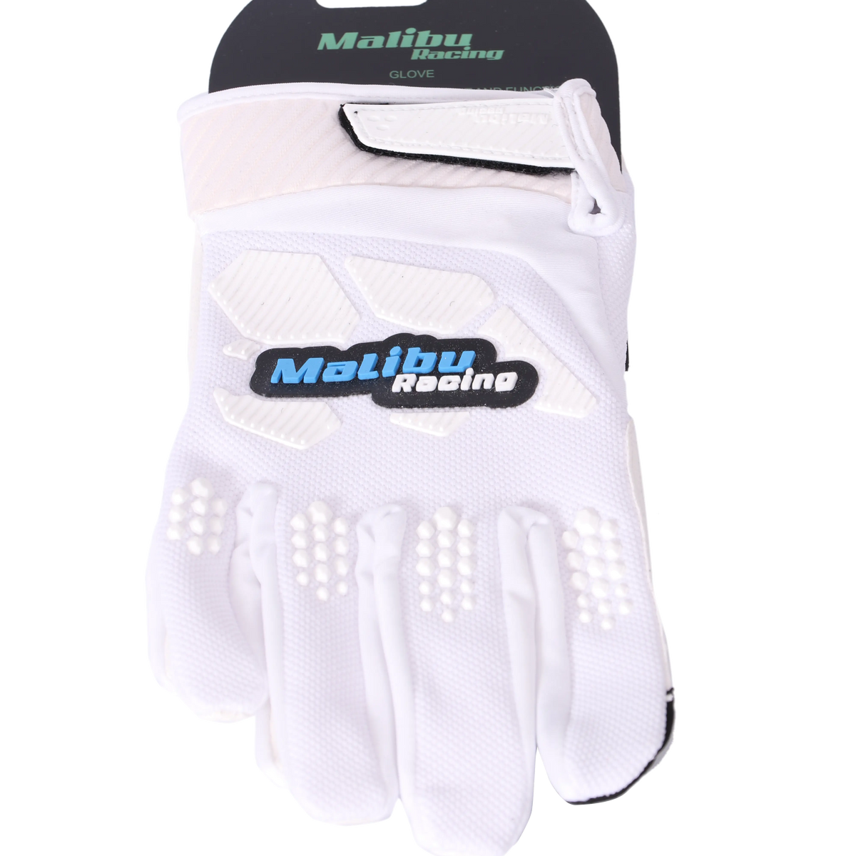 Malibu racing gloves - White - varkomz