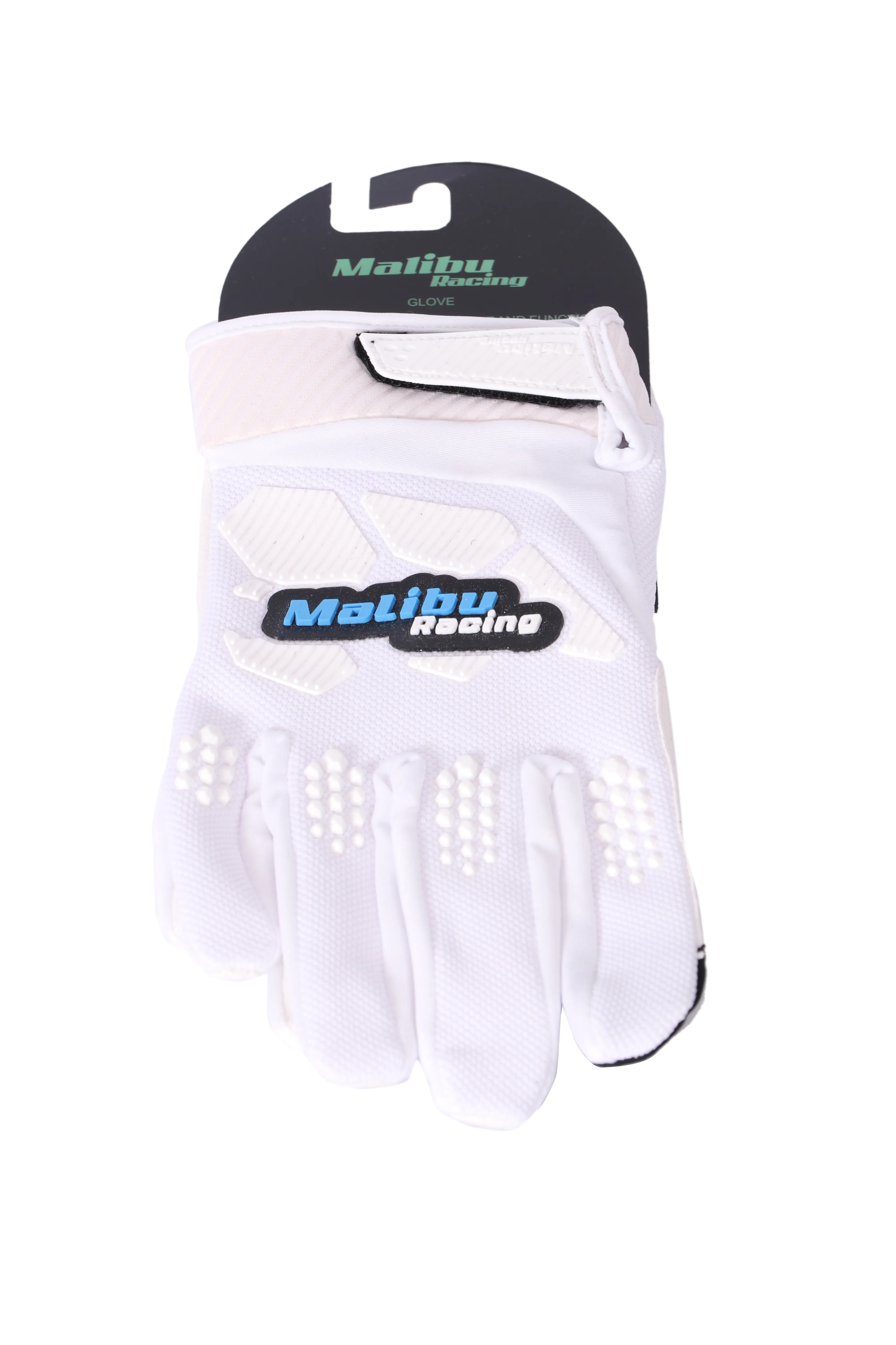 Malibu racing gloves - White 2024 Varkomz