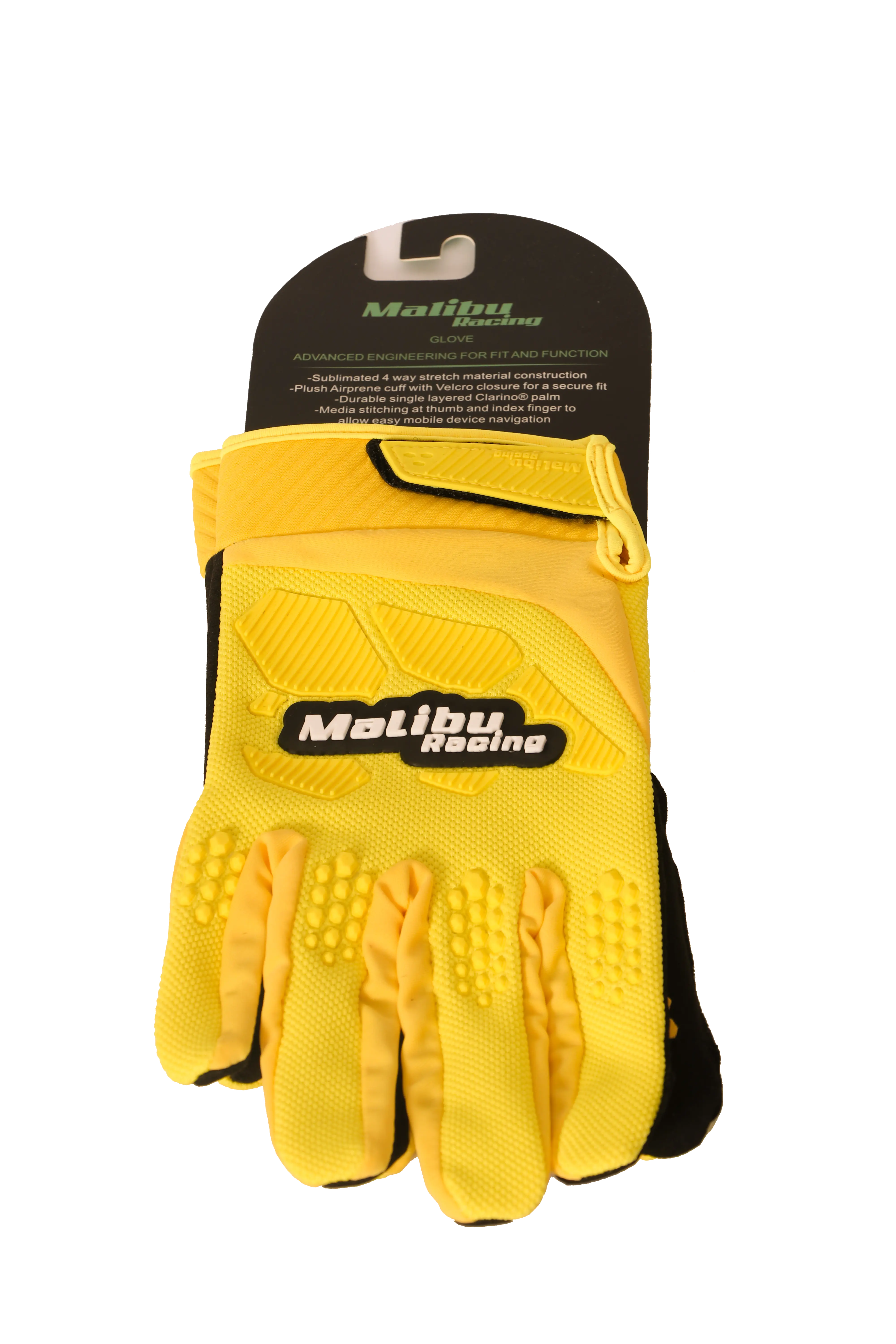 Malibu racing gloves - Yellow 2024 Varkomz