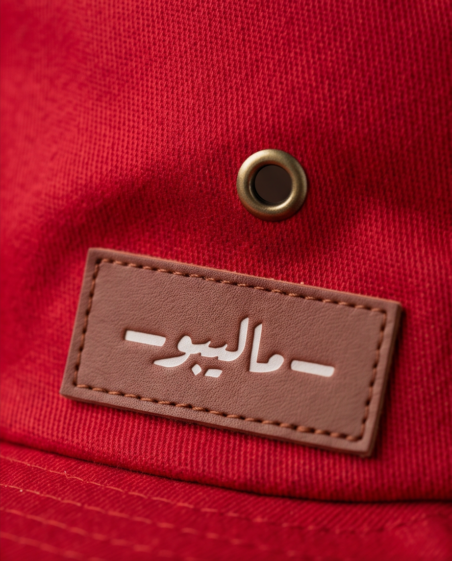 Malibu Maroon Bucket Hat With Rope -ماليبو-