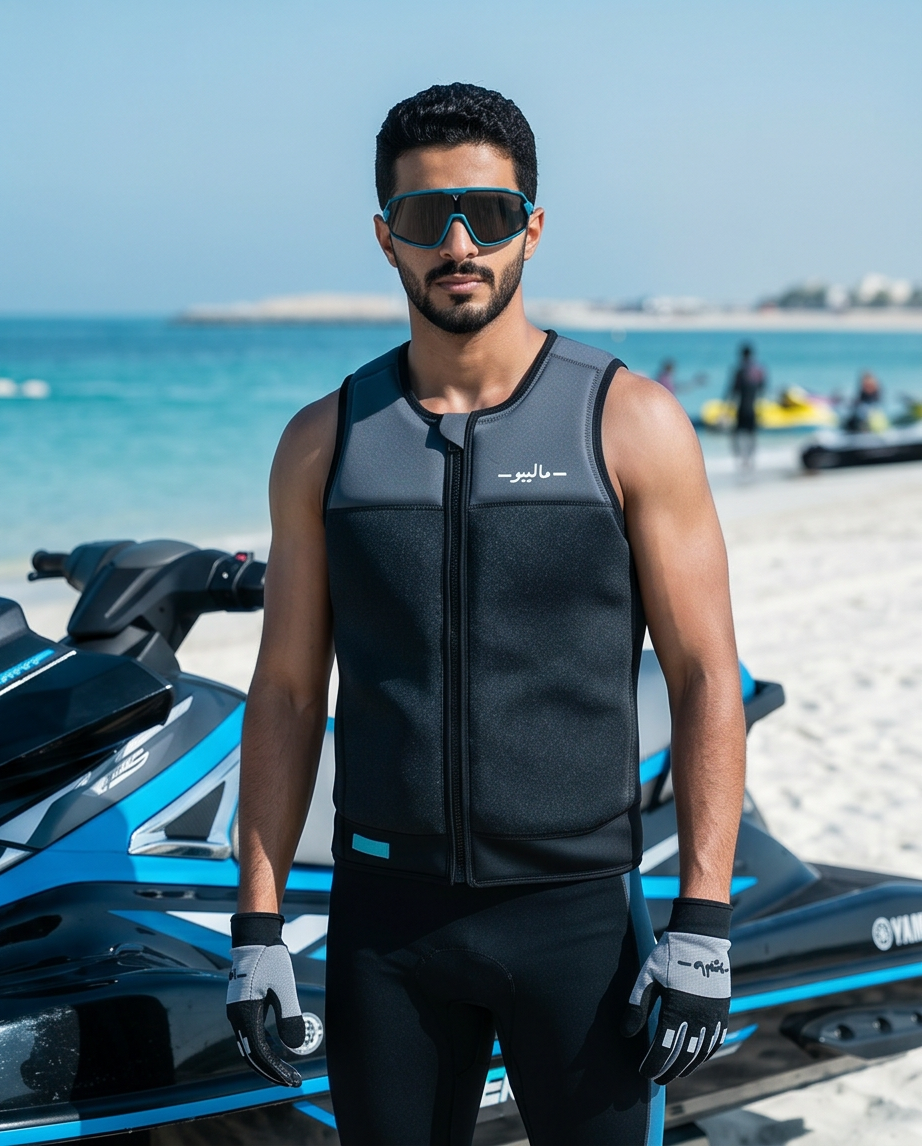 Malibu Gloves -ماليبو- Black and Grey