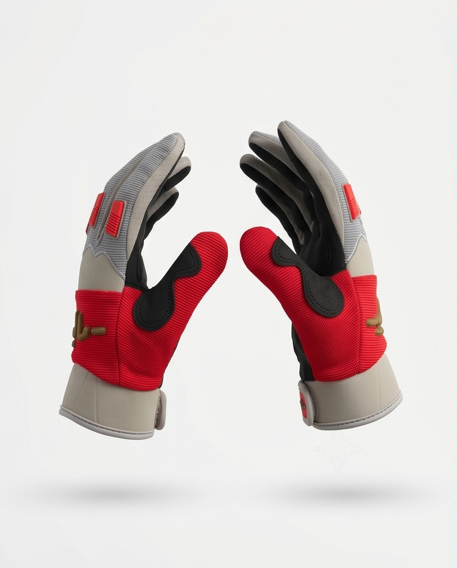 Malibu Gloves -ماليبو- Red and Olive Spring