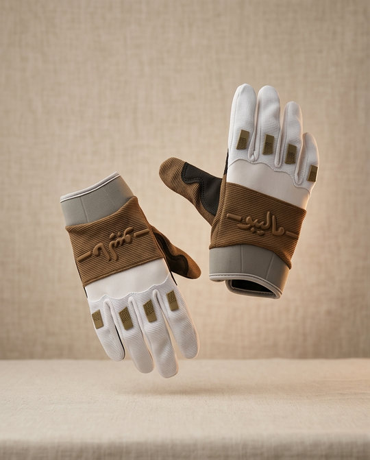 Malibu Gloves -ماليبو- White and Brown
