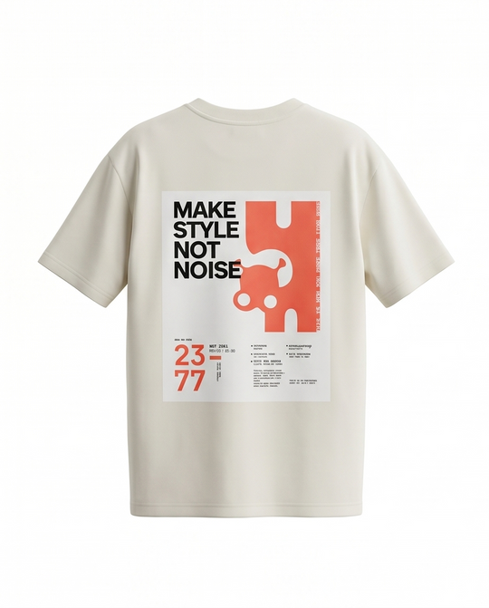 Varkomz Make Style Not Noise T-Shirt off-white