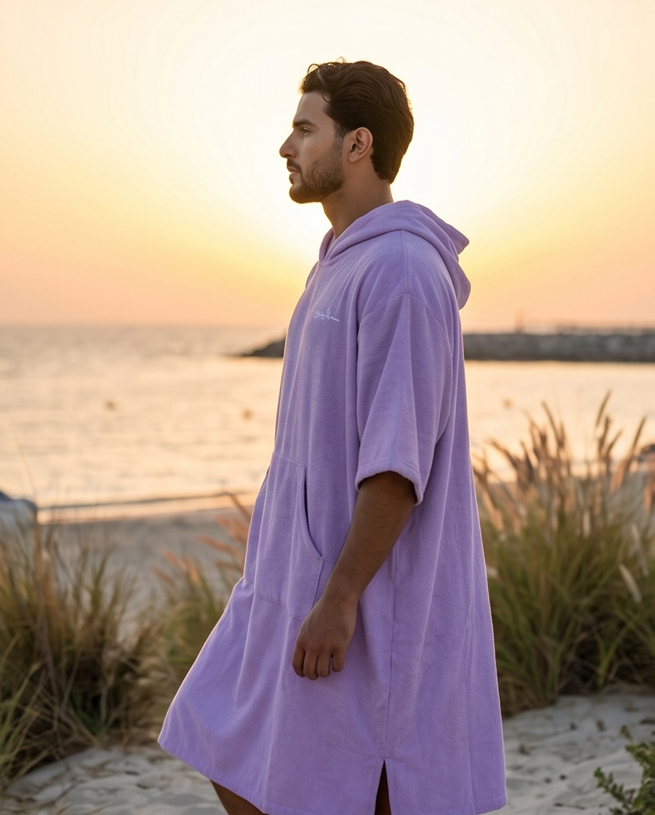 Indigo Purple Malibu Poncho Beach Towel