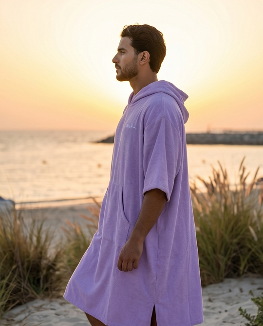 Indigo Purple Malibu Poncho Beach Towel