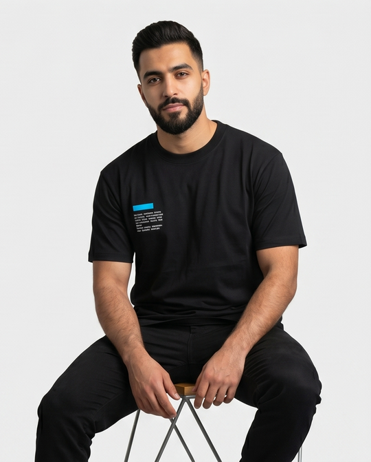 Varkomz Creative Worker Oversized T-Shirt - Black