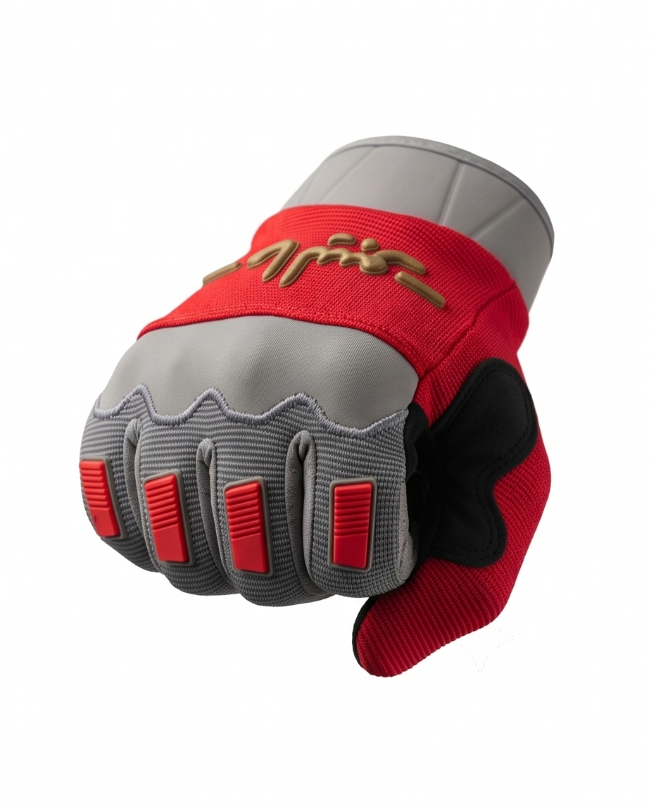 Malibu Gloves -ماليبو- Red and Olive Spring