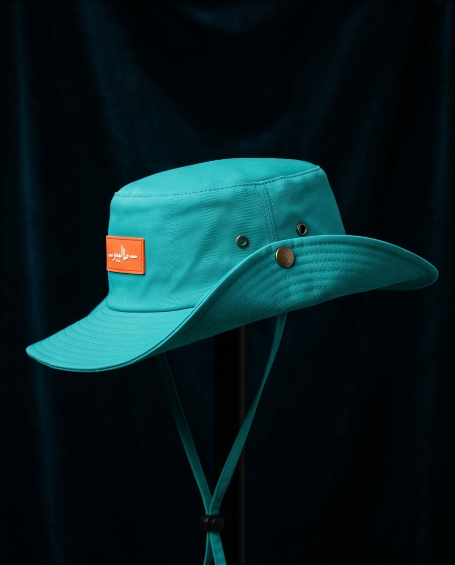 Malibu Turquoise Bucket Hat With Rope