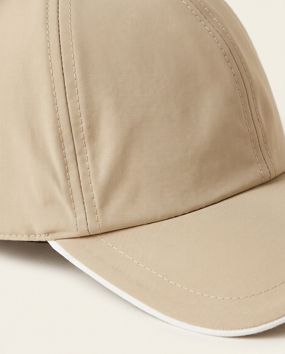 Beige baseball cap on a light beige background Malibu Cap Sand Beige in Qatar.