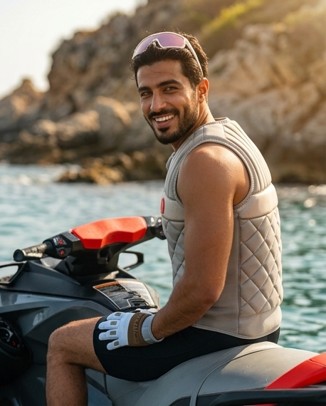 Malibu Gloves -ماليبو- White and Brown