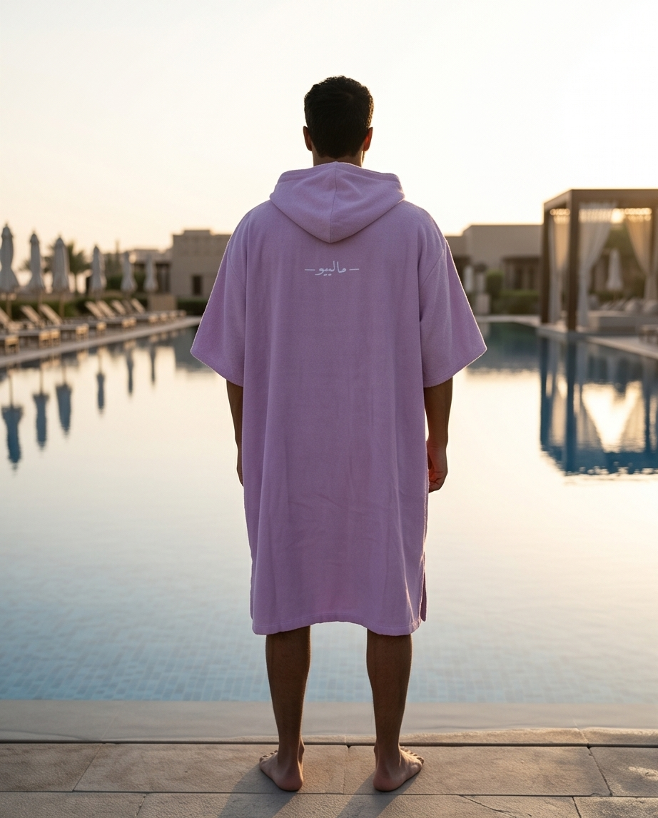 Rose Purple Malibu Poncho Beach Towel