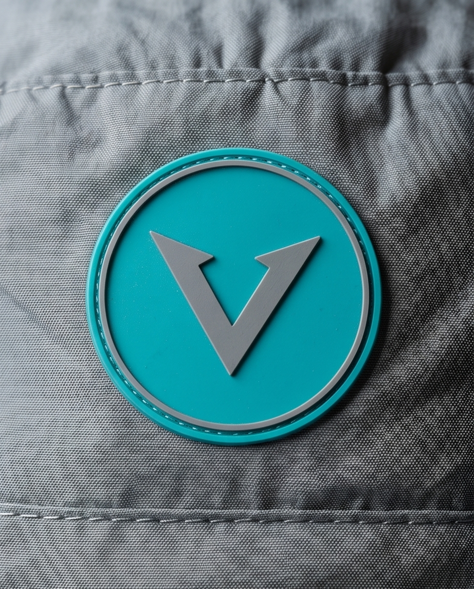 Varkomz Grey Bucket Hat With Rope Turquoise Logo