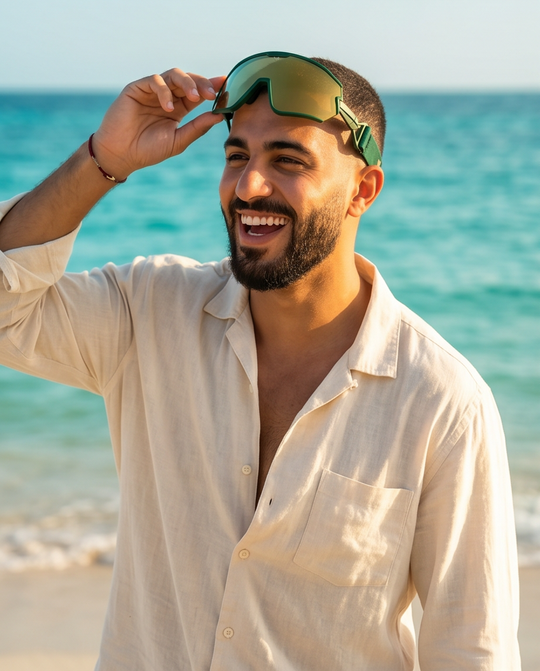 Varkomz Beach & Sand Patrol Rolex Green Sunglasses