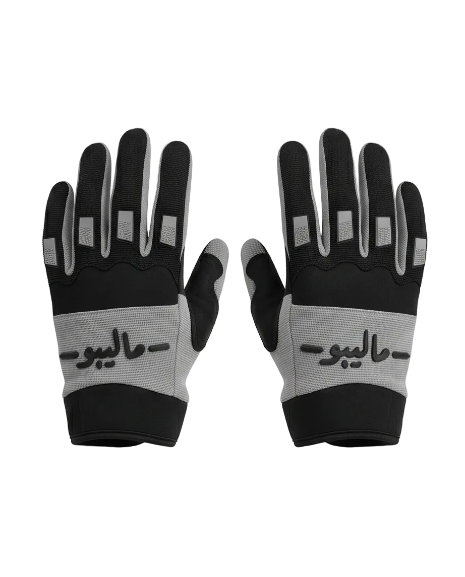 Malibu Gloves -ماليبو- Black and Grey