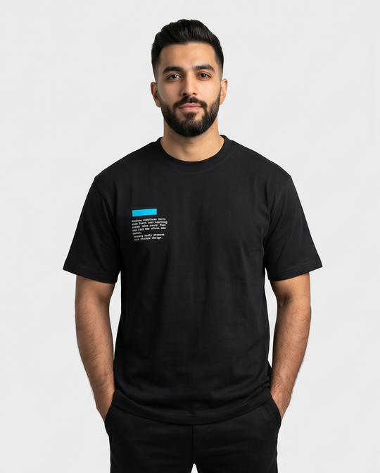 Varkomz Creative Worker Oversized T-Shirt - Black