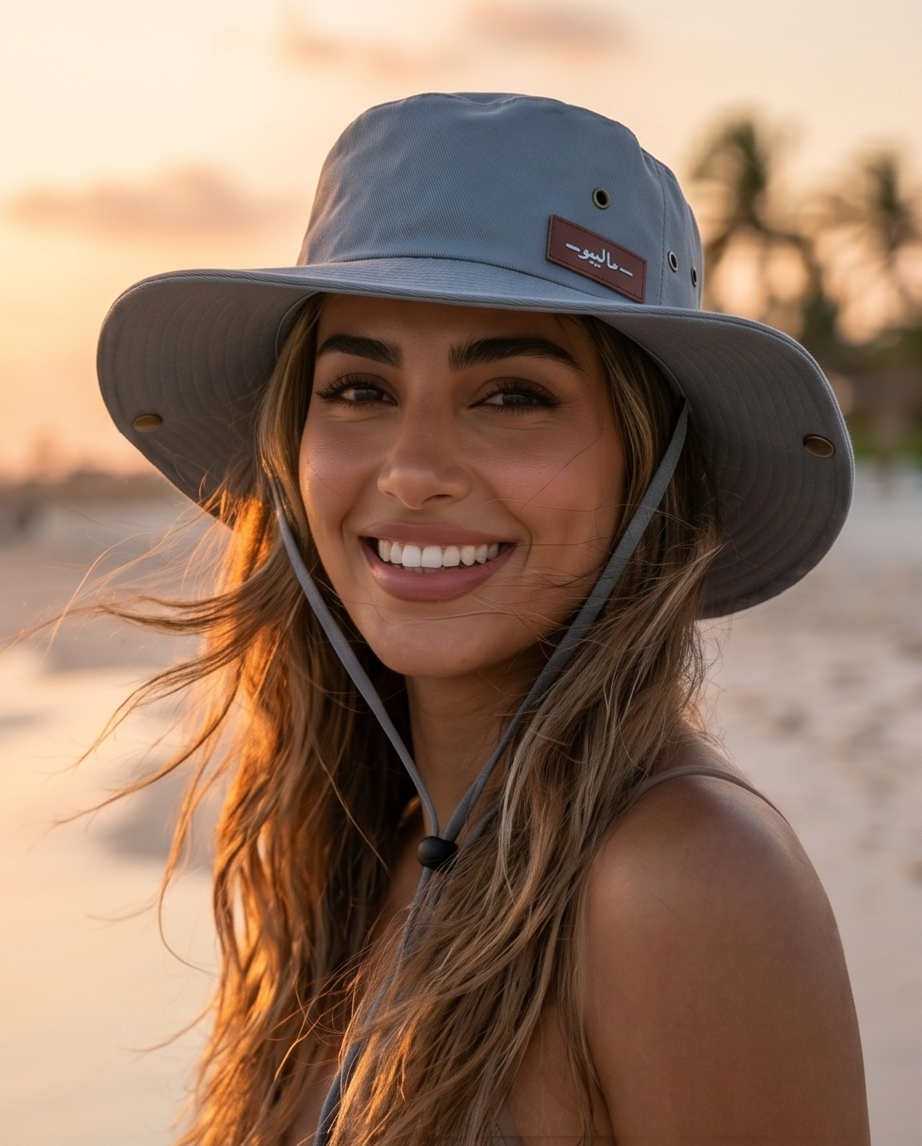 Malibu Grey Hat With Rope -ماليبو -