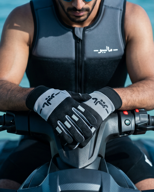 Malibu Gloves -ماليبو- Black and Grey