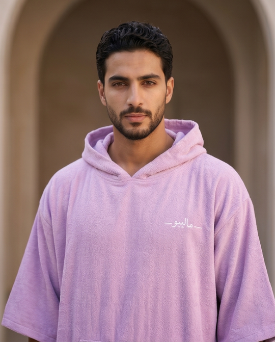 Rose Purple Malibu Poncho Beach Towel
