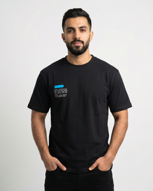 Varkomz Creative Worker Oversized T-Shirt - Black