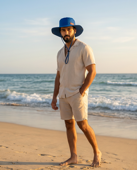 Malibu Blue Hat With Rope -ماليبو -