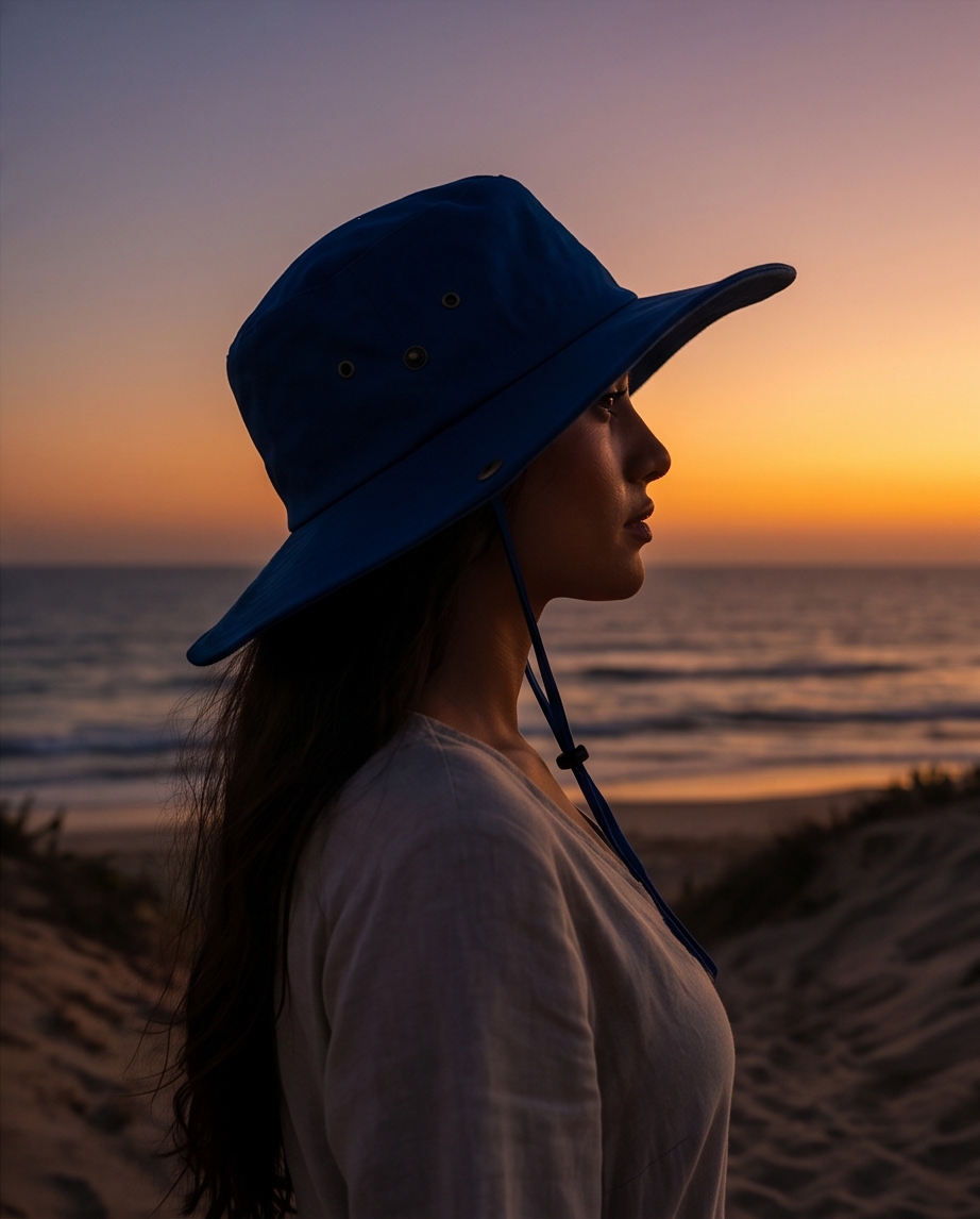 Malibu Blue Hat With Rope -ماليبو -