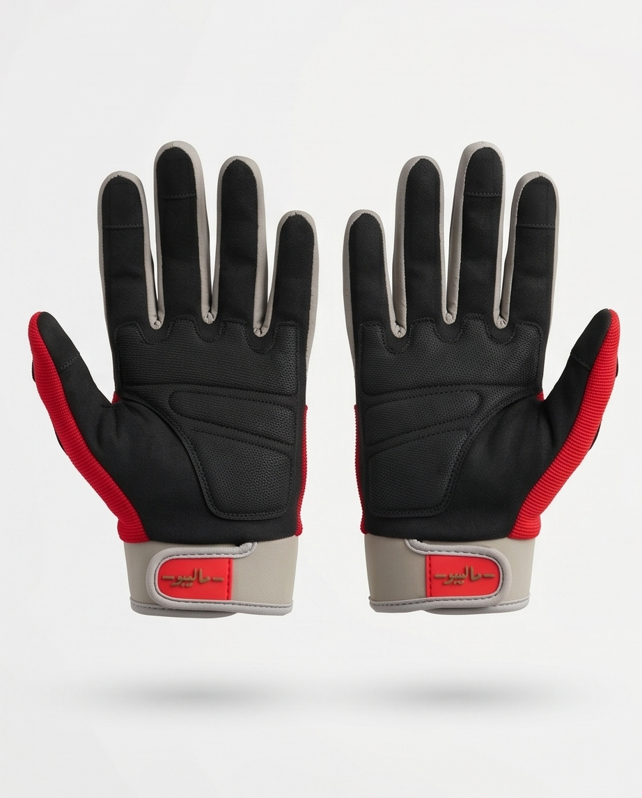 Malibu Gloves -ماليبو- Red and Olive Spring