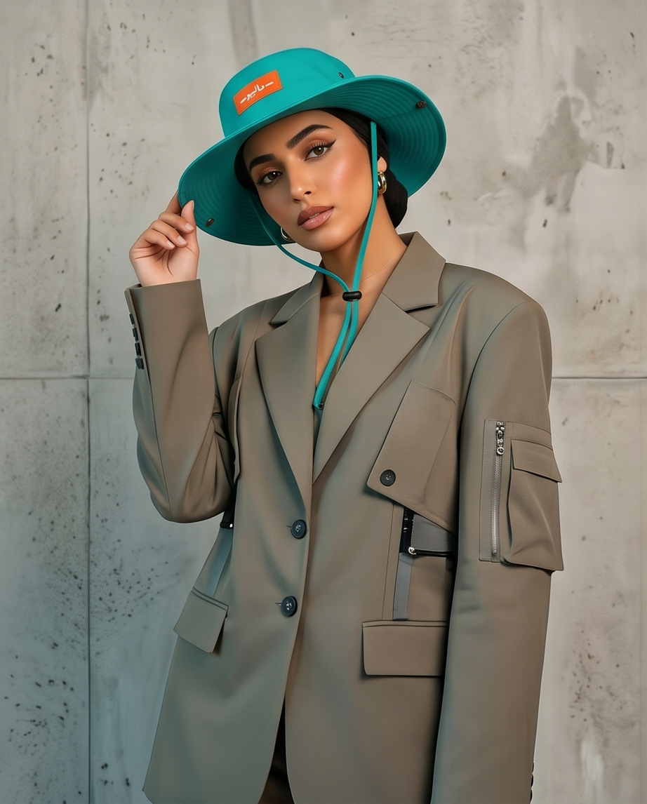 Malibu Turquoise Bucket Hat With Rope