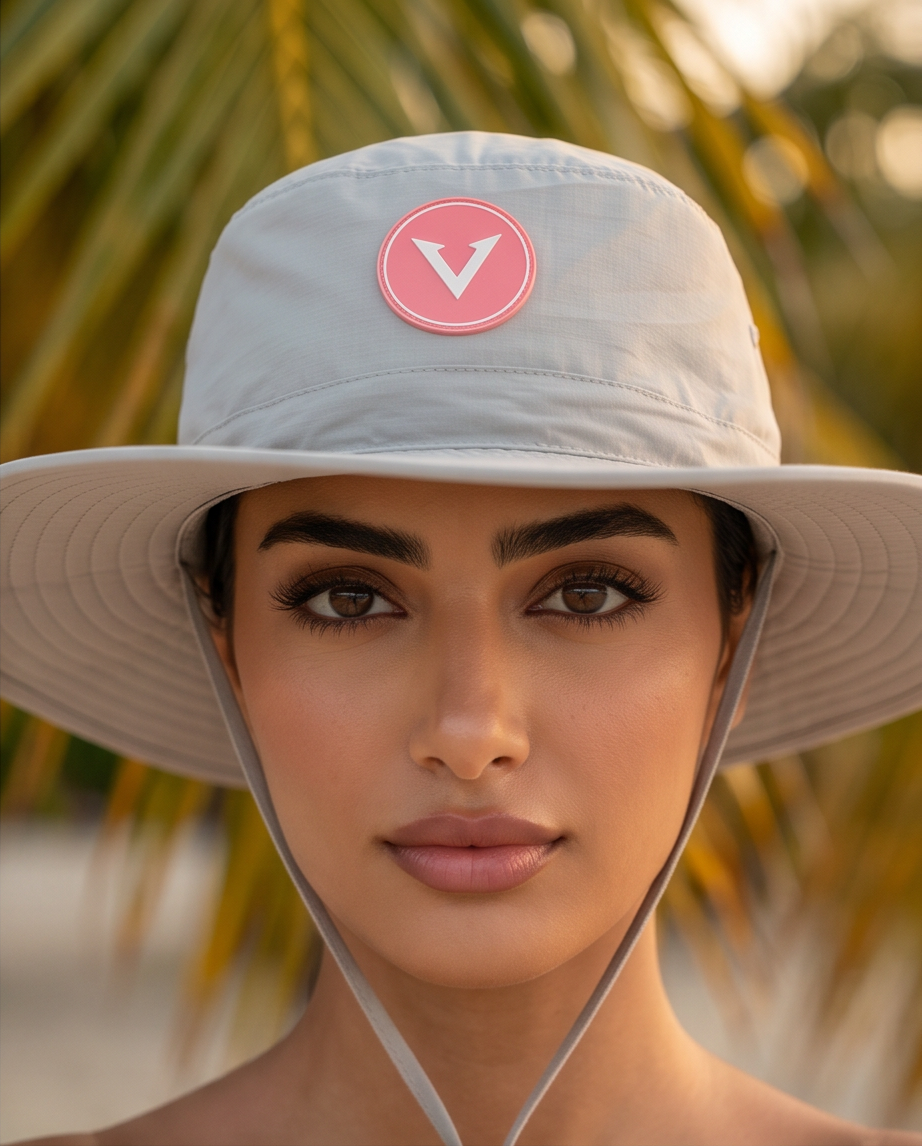 Varkomz Warm Grey Bucket Hat With Rope Orange Logo