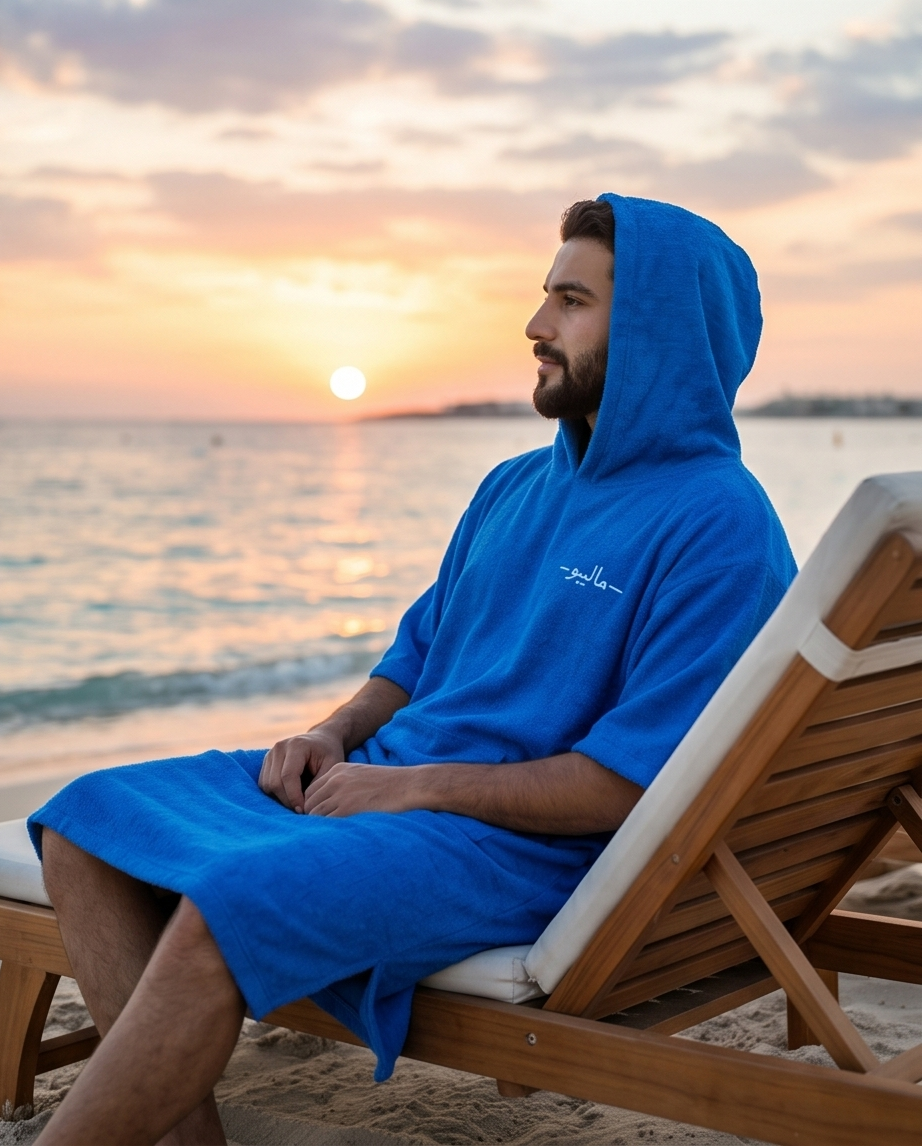 Indigo Blue Malibu Poncho Beach Towel