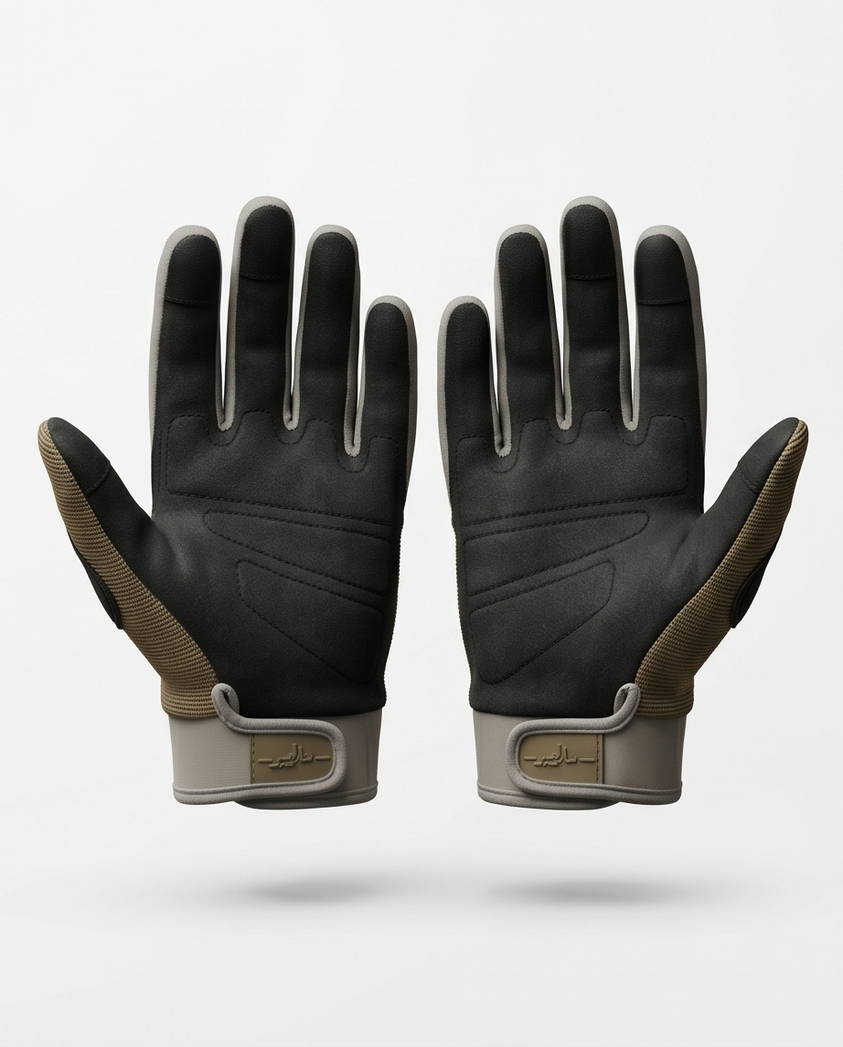 Malibu Gloves -ماليبو- Olive Green and Beige